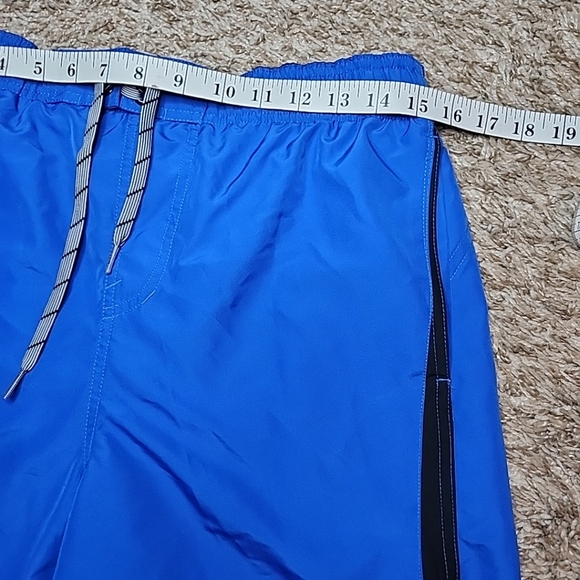 Nike Swim Trunks Mens Medium Blue Black White Shorts 717384-425 - Picture 5 of 6